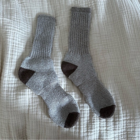 Men’s Gray & Brown Wool Socks - Picture 1 of 4